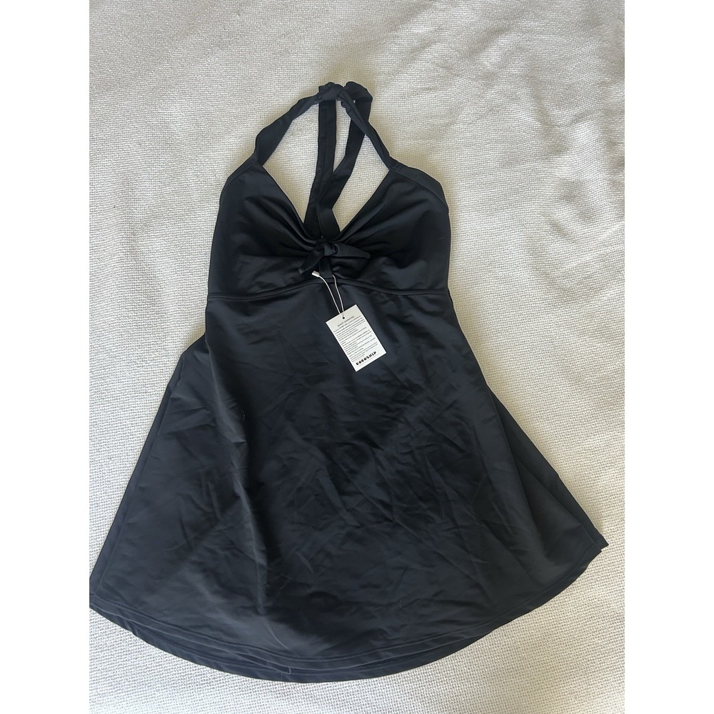 COCOSHIP NWT Women's Vintage Sailor Swimsuit One Piece Swim Dress Size 3XL Black